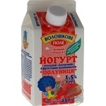 Йогурт Волошкове поле Десертний солодкий Полуниця 1,5% 430г