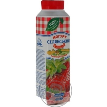Йогурт Селянский Клубника-Земляника питьевой 2,5% 290г купить, цены на МегаМаркет - фото 3