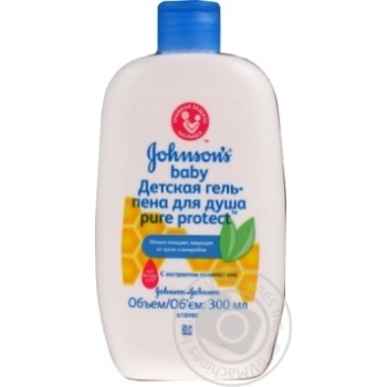 Дитяча гель-піна для душа Johnson's Baby Pure Protect 300мл купити, ціни на МегаМаркет - фото 3