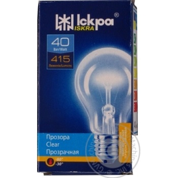 Bulb Iskra e27 40w 230v - buy, prices for MegaMarket - photo 1