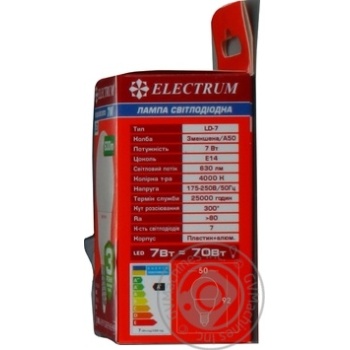 Bulb Electrum e14:е14 7w - buy, prices for MegaMarket - photo 2