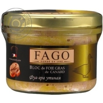 Паштет Fago фуа-гра утиная 180г купить, цены на МегаМаркет - фото 1