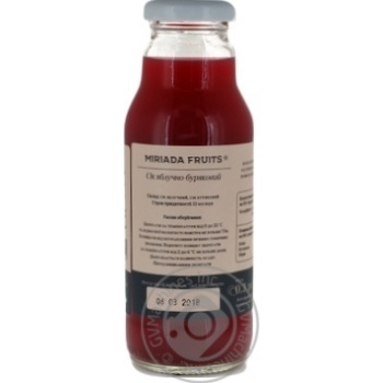 Juice Myriad frutts beetroot 300ml glass bottle - buy, prices for MegaMarket - photo 5