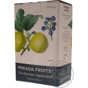 Сок Miriada Fruits Яблочно-черничный 3л купить, цены на МегаМаркет - фото 2