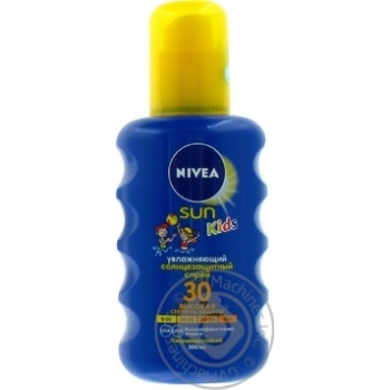 Спрей Nivea детский солнцезащитный увлажняющий SPF 30 200мл купить, цены на МегаМаркет - фото 5