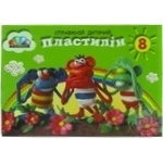 Пластилін Гамма 8кольорів Art.331019 х24