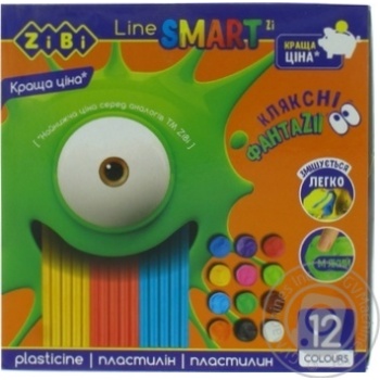 Пластилін ZiBi 12кол 240г х12 купити, ціни на МегаМаркет - фото 1