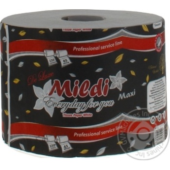 Туалетная бумага Mildi-Maxi 65метрив 230 отрывов белый купить, цены на МегаМаркет - фото 1