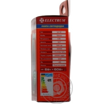 Лампочка ELECTRUM LED 6W 520lm 2700K E27 LC-12 купить, цены на МегаМаркет - фото 3
