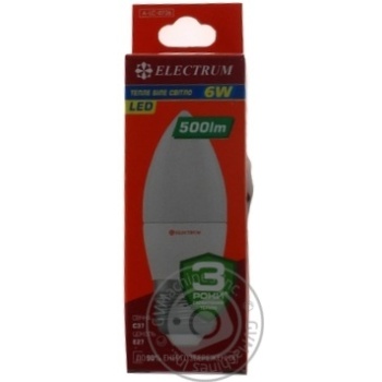 Лампочка ELECTRUM LED 6W 520lm 2700K E27 LC-12 купить, цены на МегаМаркет - фото 2