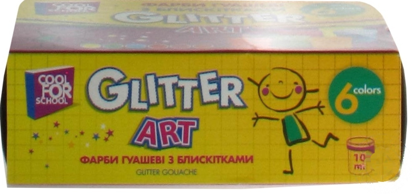 

Краска Cool For School гуашевая с блестками 6 цветов