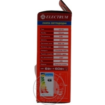 Лампочка ELECTRUM LED 6W 520lm 2700K E27 LC-12 купити, ціни на МегаМаркет - фото 7
