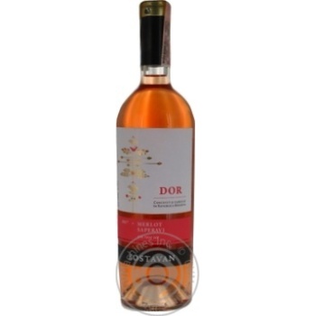 Вино Bostavan DOR Merlot-Saperavi розовое сухое 13% 0,75л купить, цены на МегаМаркет - фото 1
