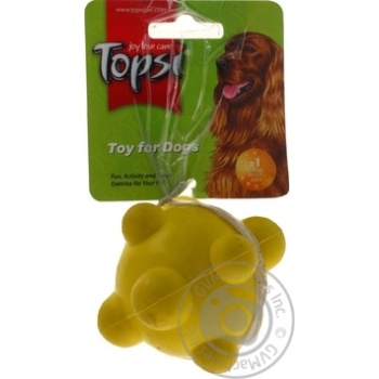 Іграшка Topsi для тварин М`яч з опуклостями Art.1302 х6 купить, цены на МегаМаркет - фото 1