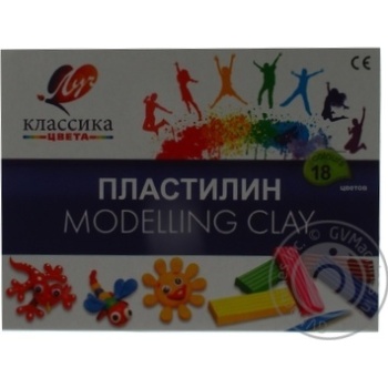 Пластилін Луч Класика 18кол 360г 14шт/ящ арт.20С1330-08 х14 купити, ціни на МегаМаркет - фото 2