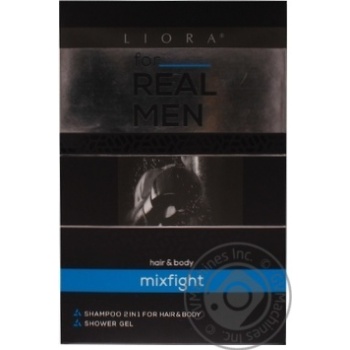 Набір косметичний Liora for Real Men mixfight Шампунь 2в1 250мл + Гель для душа 250мл купити, ціни на МегаМаркет - фото 1