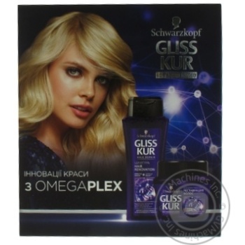 Набір Gliss Kur Hair Renovation Шампунь 250мл + Маска 300мл купити, ціни на МегаМаркет - фото 1