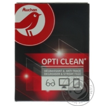 Auchan Wet Wipes For Optics and Screens 12pcs - buy, prices for Auchan - photo 1