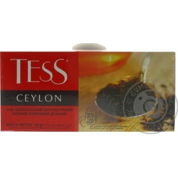 Чай черный Tess Ceylon Вісокрогорный 25шт 2г купить, цены на МегаМаркет - фото 3
