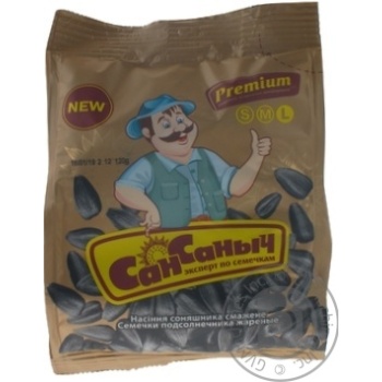 Seeds San sanych Premium sunflower fried 120g - buy, prices for MegaMarket - photo 3