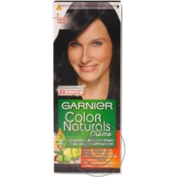 Фарба для волосся Garnier Color Naturals Чорний 1 х12 купити, ціни на МегаМаркет - фото 1