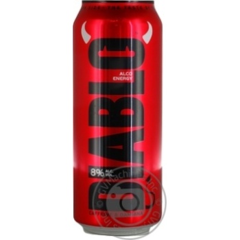 Diablo Alco Energy Beer can 8% 0.5l - buy, prices for MegaMarket - photo 1