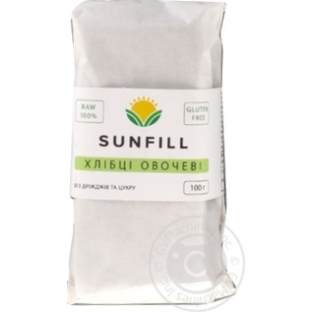 Хлібці Sunfill 100 г Овочеві б/глютену купить, цены на МегаМаркет - фото 2