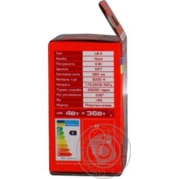 Лампа EL св/діод. сфер.D45 4W PA LB- 4 Е27 3000 A-LB-0514 купить, цены на МегаМаркет - фото 8