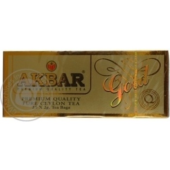 Чорний чай Akbar Gold в пакетиках 25х2г купити, ціни на МегаМаркет - фото 2