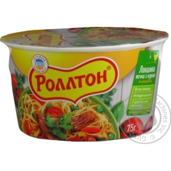 Лапша Роллтон яичная с курицей по-домашнему 75г купить, цены на МегаМаркет - фото 1