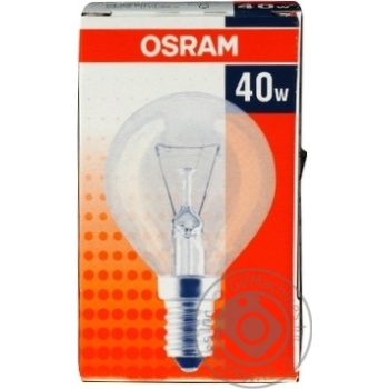 Лампа розжарювання Osram 40Вт, Е14, прозора купити, ціни на МегаМаркет - фото 1