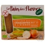 Хлебцы Le Pain des fleurs с луком органические безглютеновые 150г