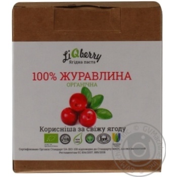 Паста LiQberry из ягод клюквы 550г купить, цены на МегаМаркет - фото 1