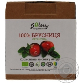 Паста LiQberry из ягод брусники 550г купить, цены на МегаМаркет - фото 1