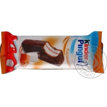 Тістечко Kinder Pingui бісквітне карамель 30г купити, ціни на МегаМаркет - фото 1