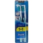 Зубная щетка Oral-B 3D White Отбеливание средняя 2шт