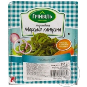 Greenvil Classic pickled laminaria 250g - buy, prices for MegaMarket - photo 1
