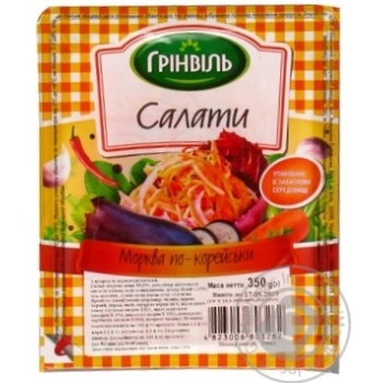 Салаты Гринвиль морковь по-корейски 350г купить, цены на МегаМаркет - фото 1
