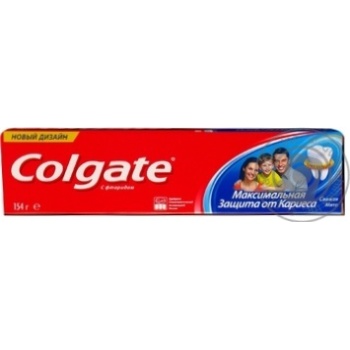 Зубная паста Colgate Максимальная защита от кариеса Свежая Мята 100мл купить, цены на МегаМаркет - фото 1