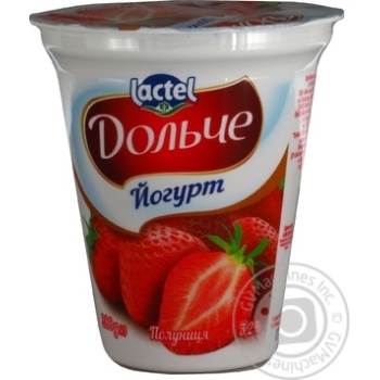 Йогурт Lactel Дольче Полуниця 3,2% 280г купити, ціни на МегаМаркет - фото 1