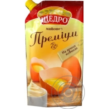 Майонез Щедро Преміум 72% 350г купити, ціни на МегаМаркет - фото 1