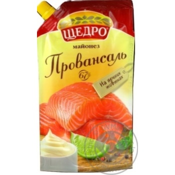 Майонез Щедро Провансаль 67% 350г купити, ціни на МегаМаркет - фото 1