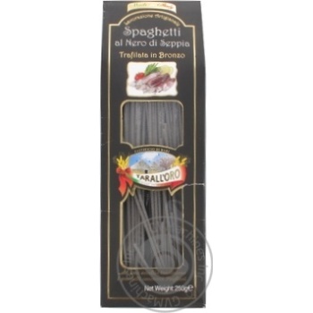 Макарони Tarall`oro Spaghetti з чорнилами каракатиці 250г