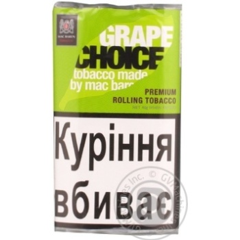 Тютюн Mac Baren Grape choice 40г купити, ціни на МегаМаркет - фото 2