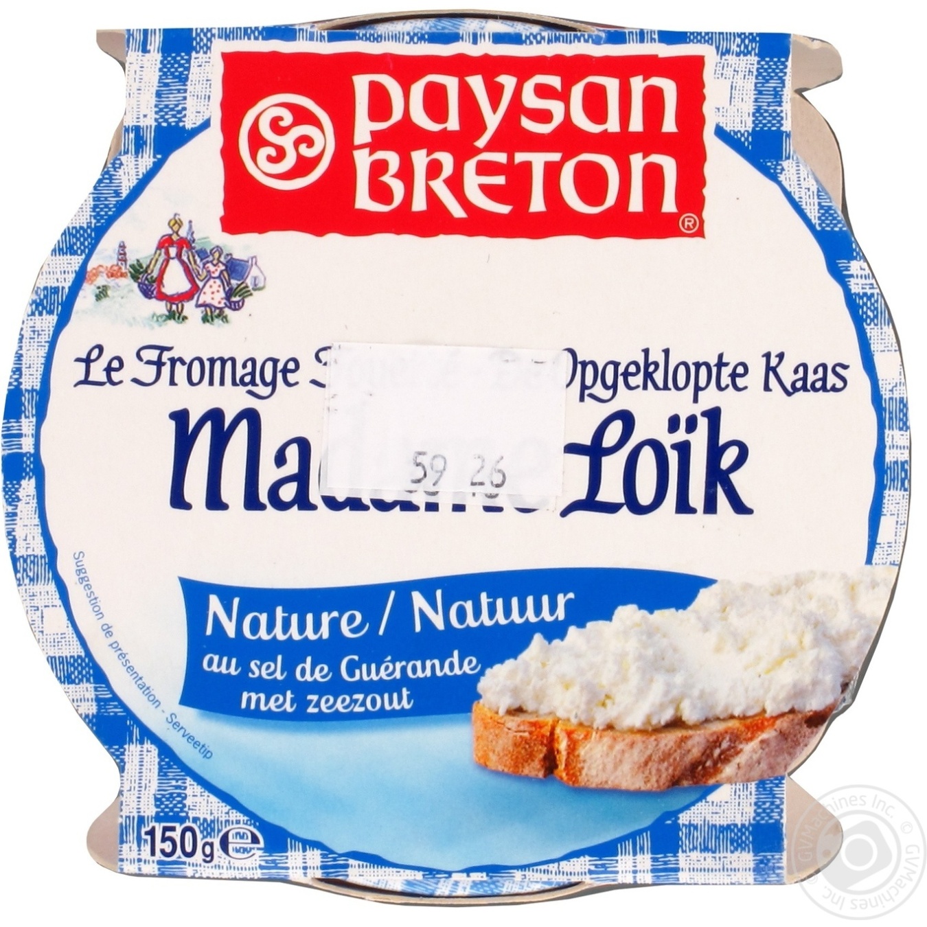 

Крем-сыр Paysan Breton Мадам Лойк натуральный с морской солью Геранд 65% 150г