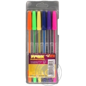 Tiki Set of Ballpoint Pens 6 colors - buy, prices for MegaMarket - photo 1