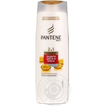 Шампунь Pantene 2в1 Защита цвета и блеск 400мл - купить, цены на NOVUS - фото 2