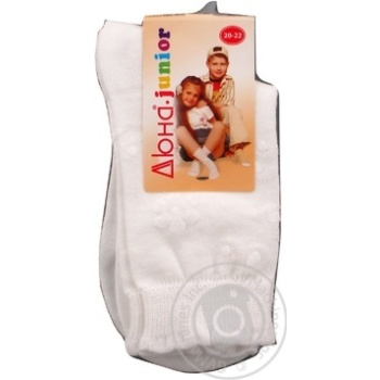 Duna White Children's Socks 20-22s - buy, prices for - photo 1