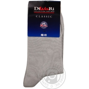 Diwari Classic Men's Socks s.25 000 gray 5C-08SP - buy, prices for COSMOS - photo 2