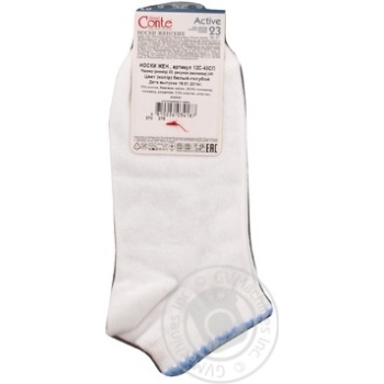 Conte Elegant Active Women's Socks s.23 White-Blue - buy, prices for Tavria V - photo 3